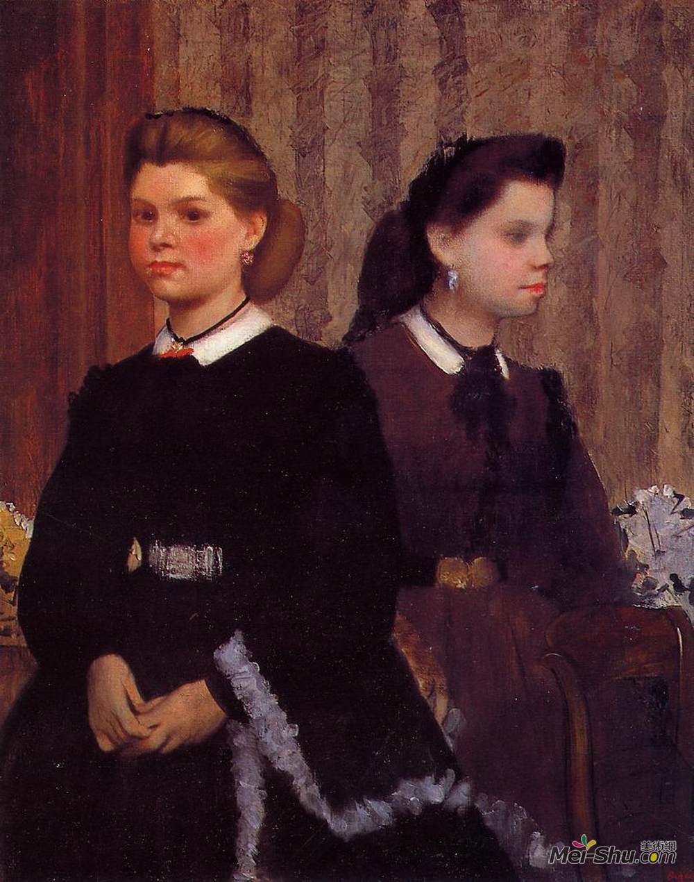 埃德加·德加(Edgar Degas)高清作品《Giovanna and Giulia Bellelli》