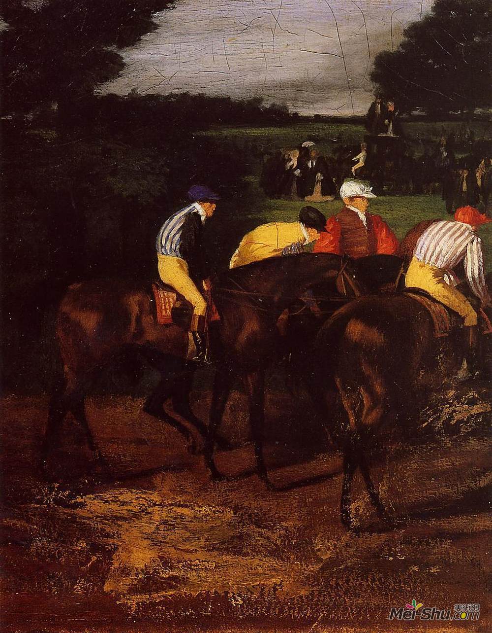 埃德加·德加(Edgar Degas)高清作品《Jockeys at Epsom》