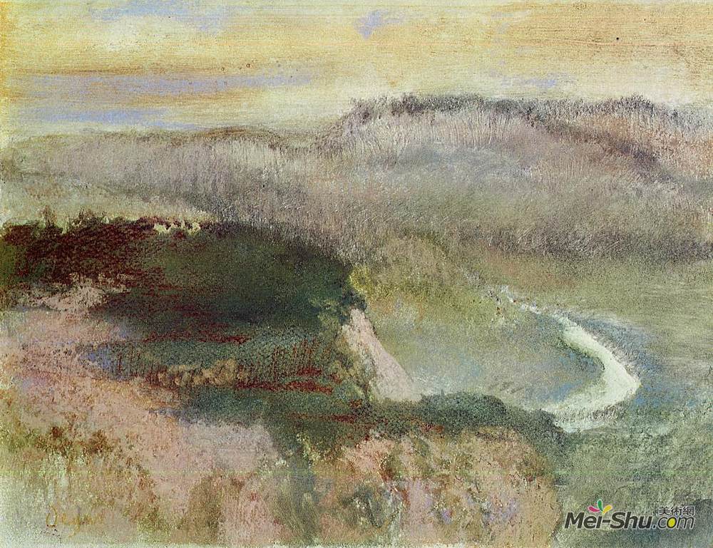 埃德加·德加(Edgar Degas)高清作品《景观与山》
