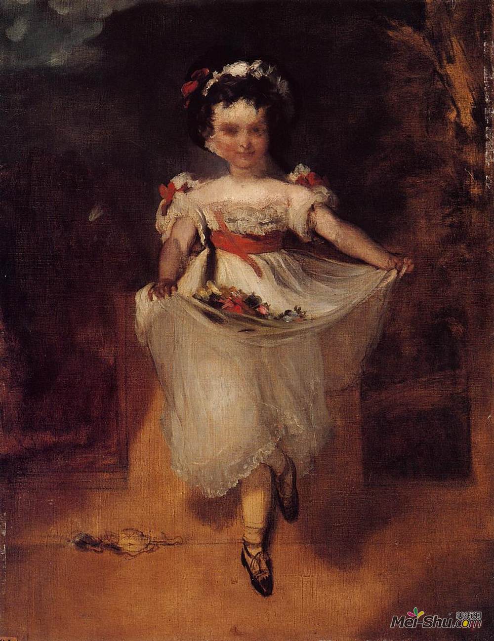 埃德加·德加(Edgar Degas)高清作品《带围裙的小女孩》