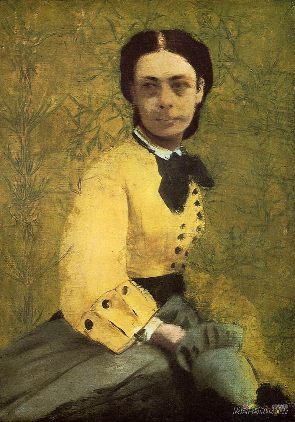 埃德加·德加(Edgar Degas)高清作品《Portrait of Princess Pauline de Metternich》