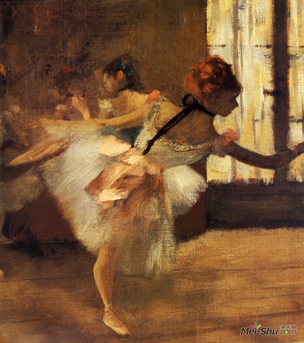 埃德加·德加(Edgar Degas)高清作品《舞蹈的重复（细节）》