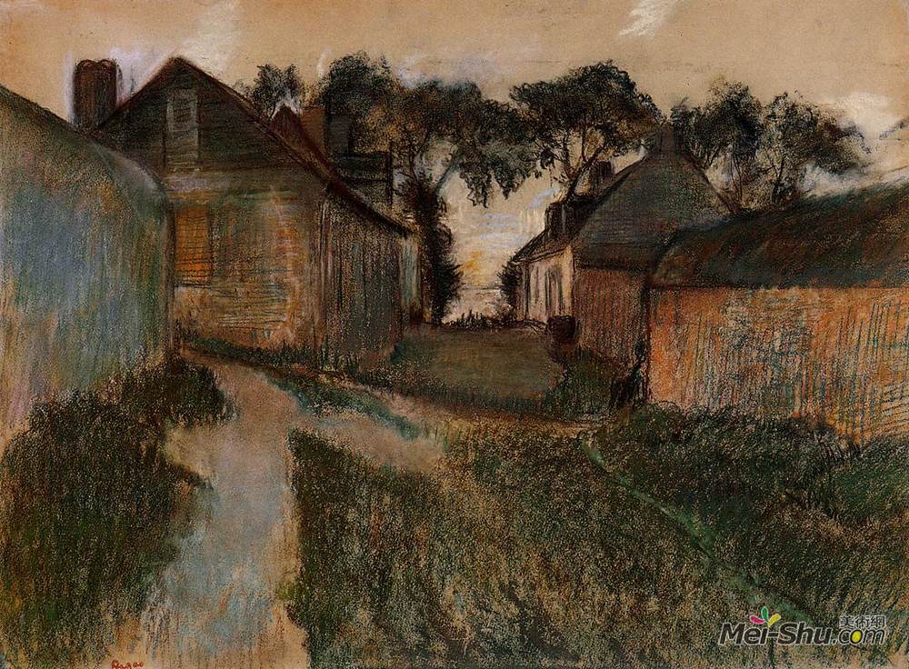 埃德加·德加(Edgar Degas)高清作品《索姆河畔圣瓦莱里大街》