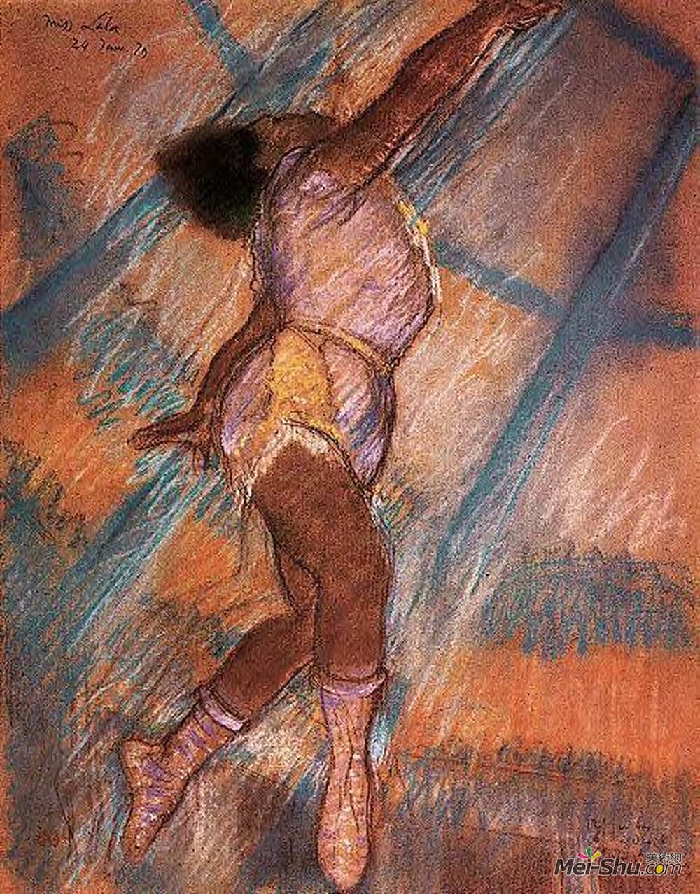 埃德加·德加(Edgar Degas)高清作品《Study for 'La La at the Cirque Fernando'》