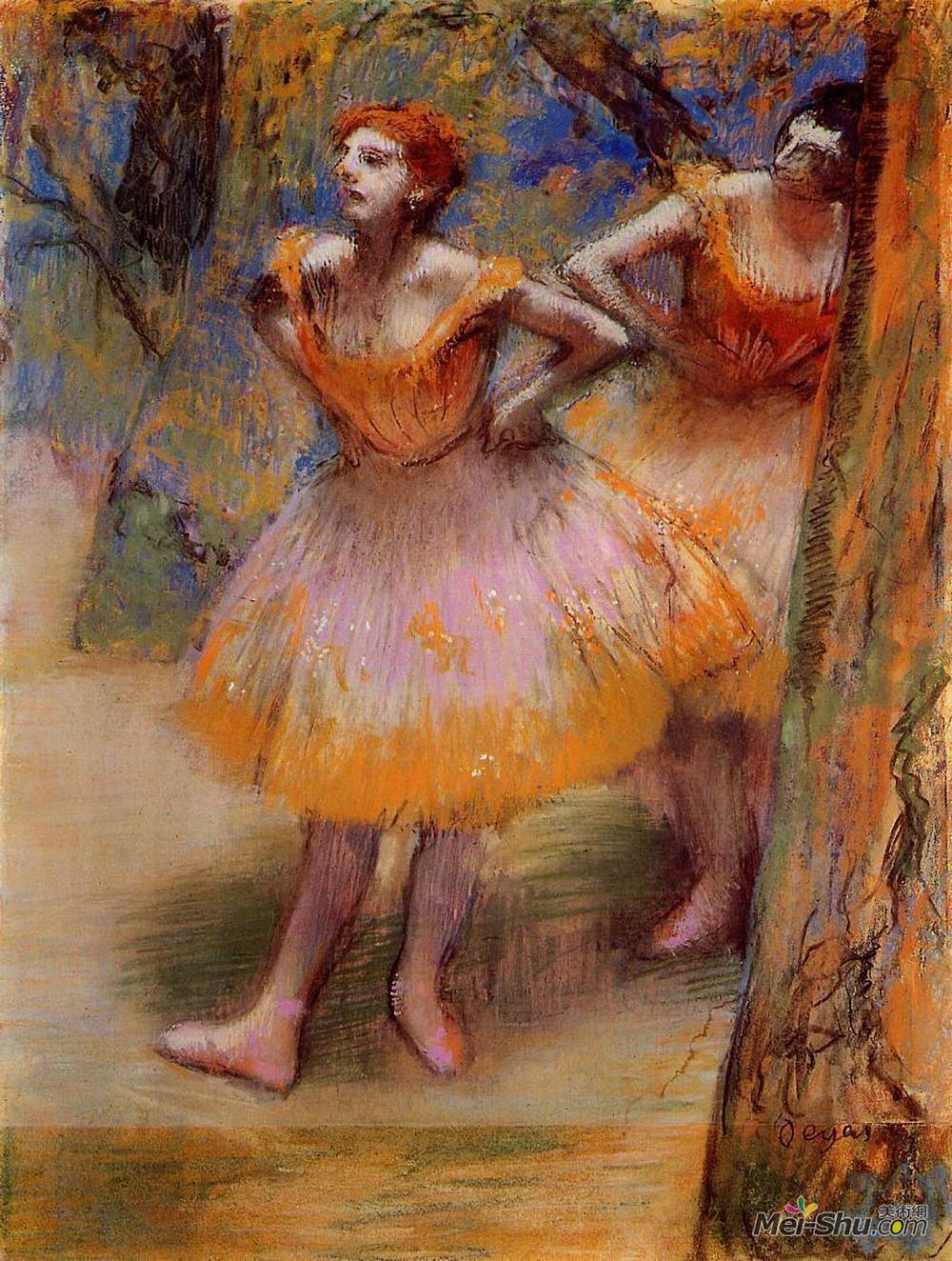 埃德加·德加(Edgar Degas)高清作品《两个舞者》