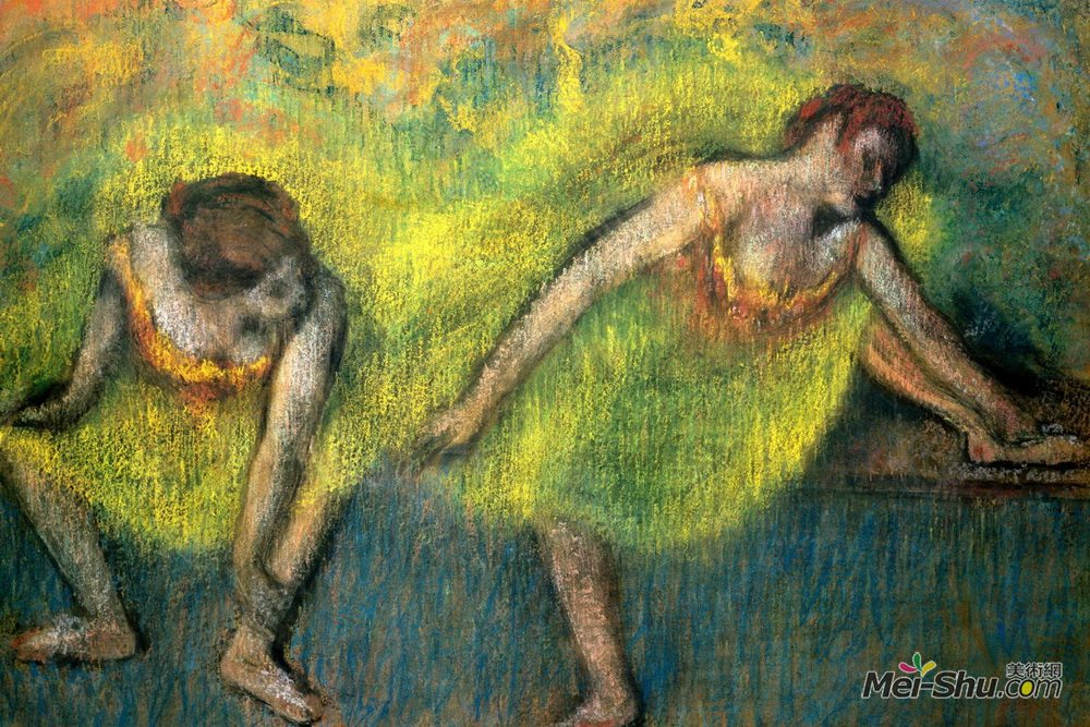 埃德加·德加(Edgar Degas)高清作品《两个休息舞者》