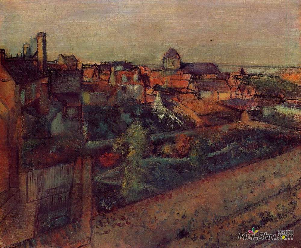 埃德加·德加(Edgar Degas)高清作品《索姆河畔圣瓦莱里观》