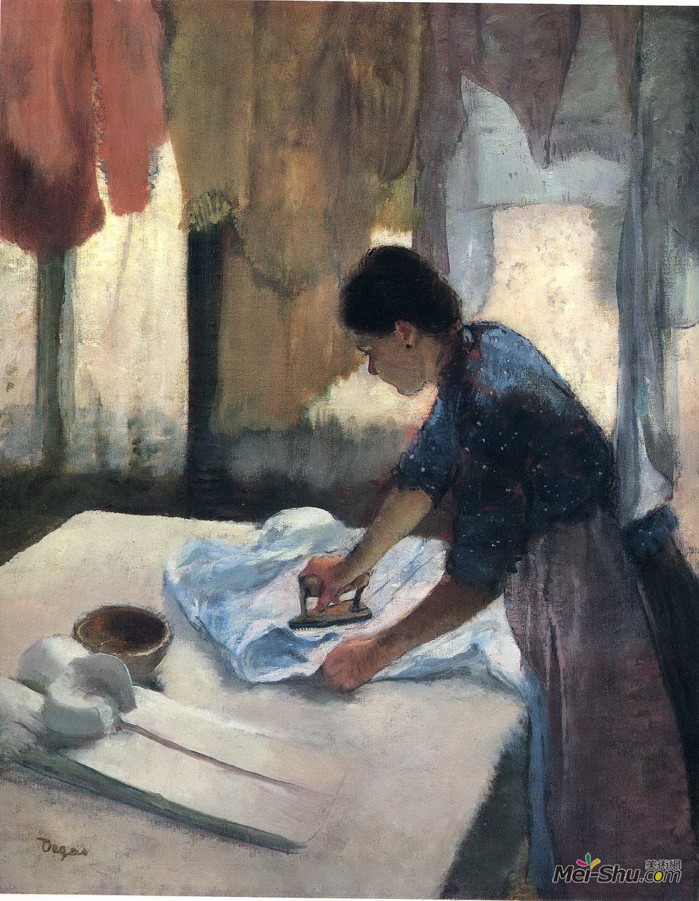 埃德加·德加(Edgar Degas)高清作品《熨衣服的女人》