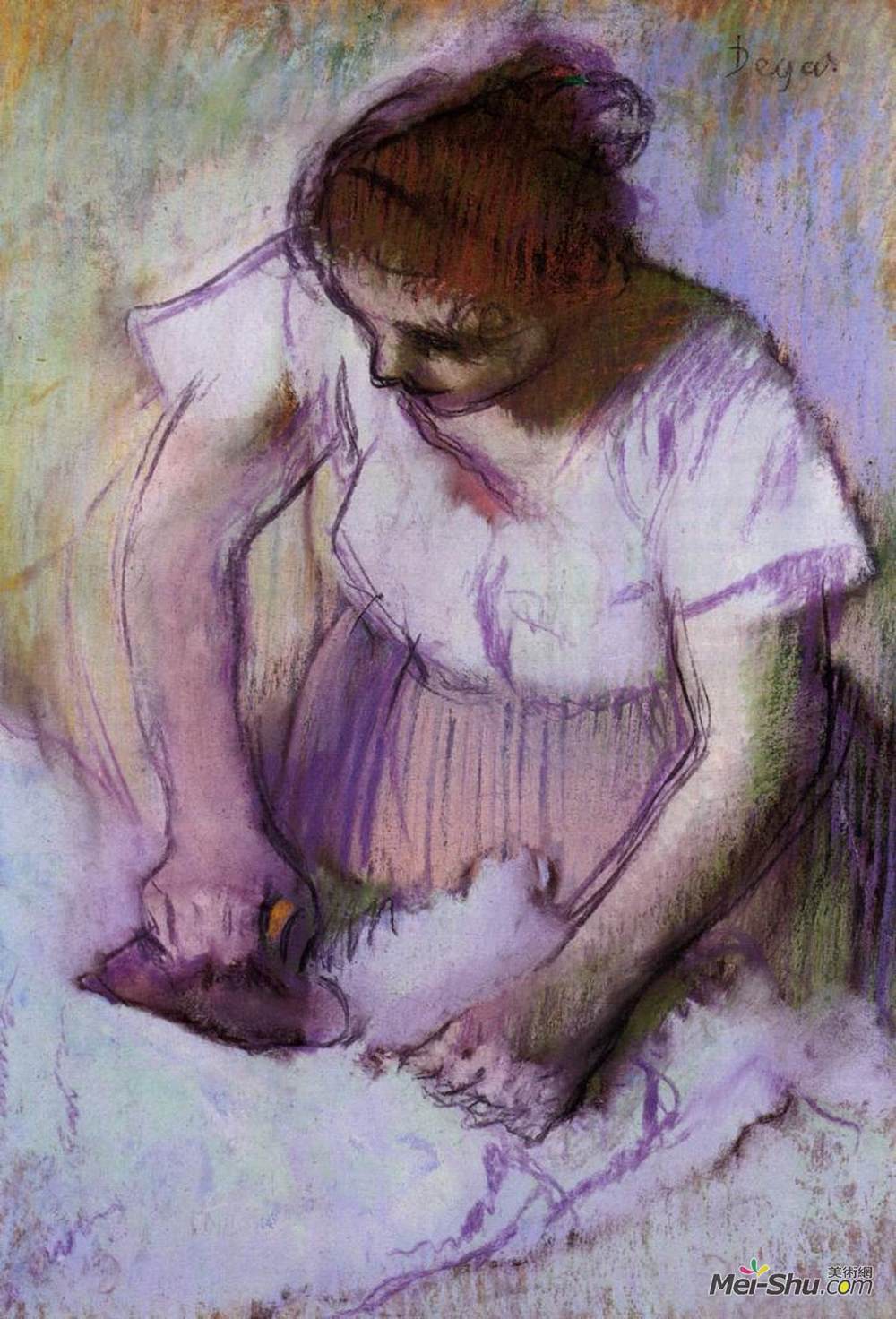 埃德加·德加(Edgar Degas)高清作品《熨衣服的女人》