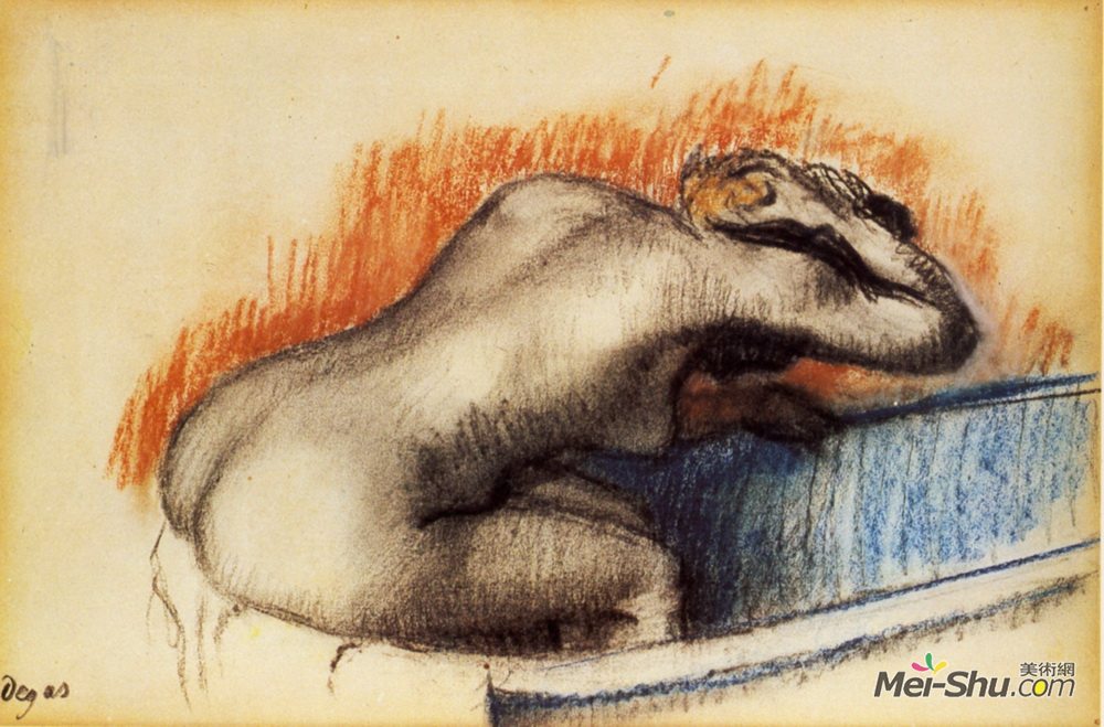 埃德加·德加(Edgar Degas)高清作品《浴缸里的女人》