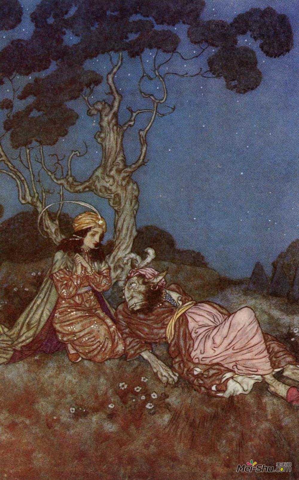 埃德蒙·杜拉克(Edmund Dulac)高清作品《我将嫁给你——从美女与野兽》