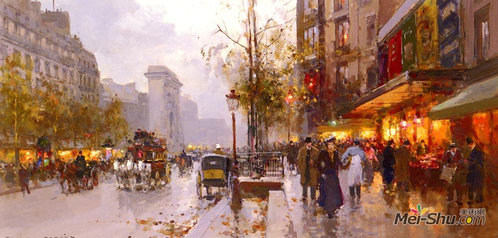 爱德华·科尔特斯(Edouard Cortes)高清作品《新巴黎林荫大道好，》