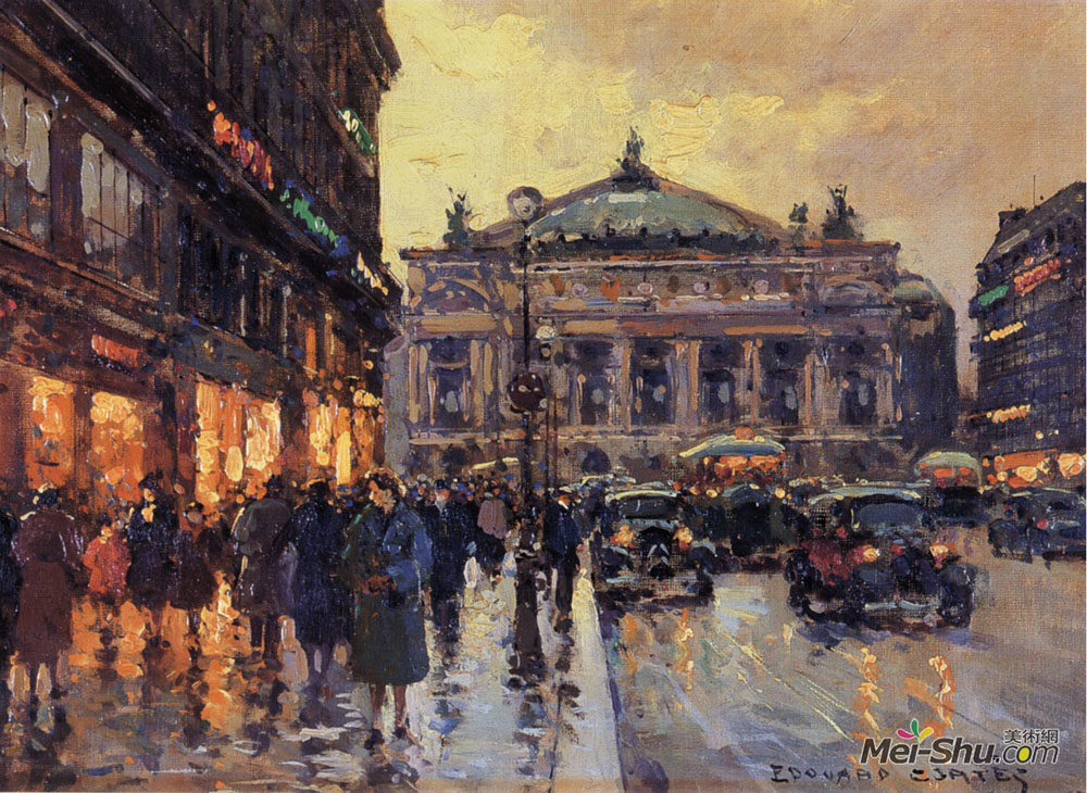 爱德华·科尔特斯(Edouard Cortes)高清作品《歌剧院广场》