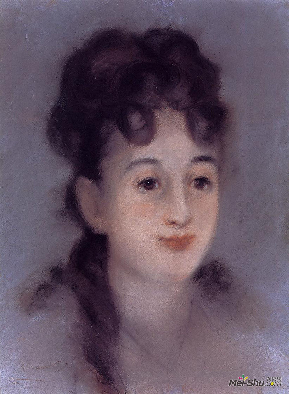 爱德华·马奈(Edouard Manet)高清作品《伊娃冈萨雷斯》