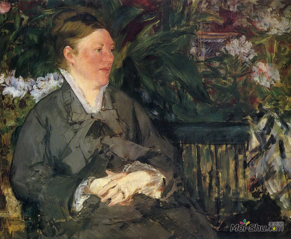 爱德华·马奈(Edouard Manet)高清作品《音乐学院马奈夫人》