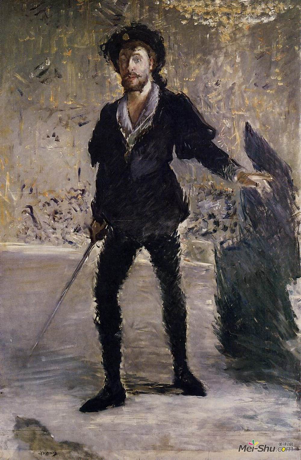 爱德华·马奈(Edouard Manet)高清作品《福尔的肖像作为哈姆雷特》