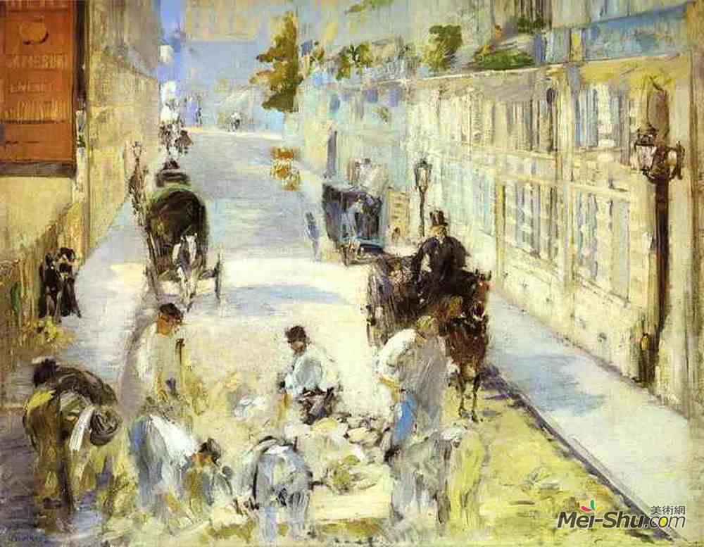 爱德华·马奈(Edouard Manet)高清作品《《路街头发，伯尼》
