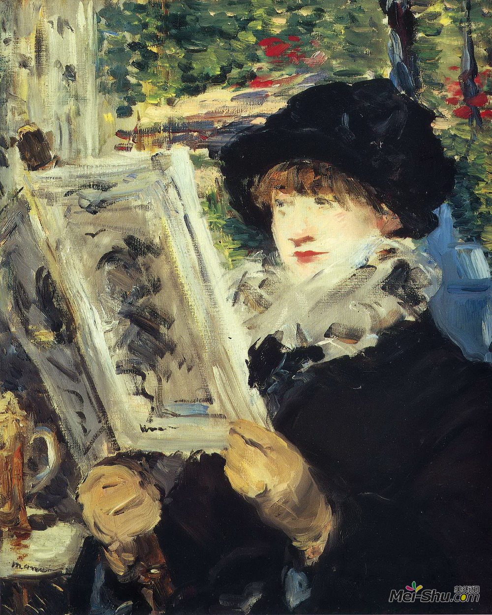 爱德华·马奈(Edouard Manet)高清作品《女性阅读》