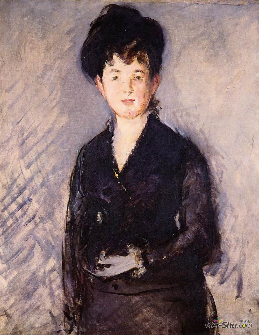 爱德华·马奈(Edouard Manet)高清作品《戴金针的女人》