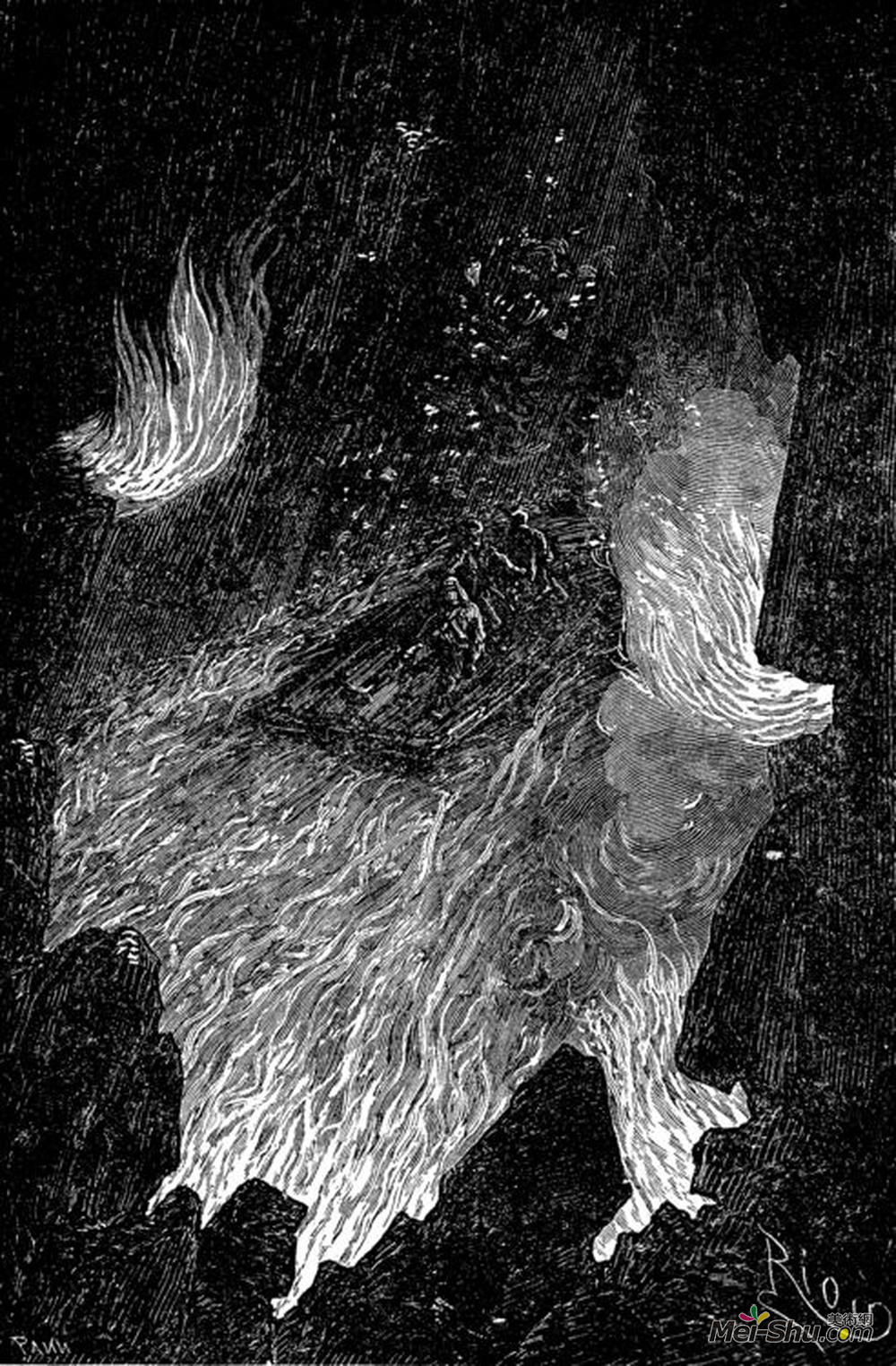 爱德华·里欧(Edouard Riou)高清作品《前往地球中心》
