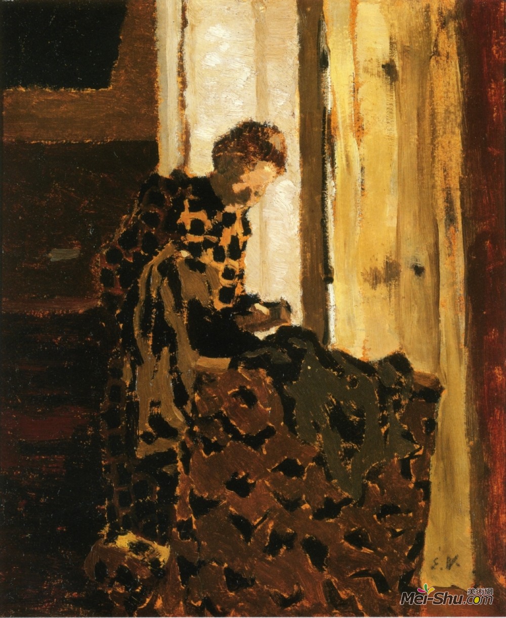 edouard vuillard爱德华·维亚尔油画11581《刷衣服的女人》爱德华