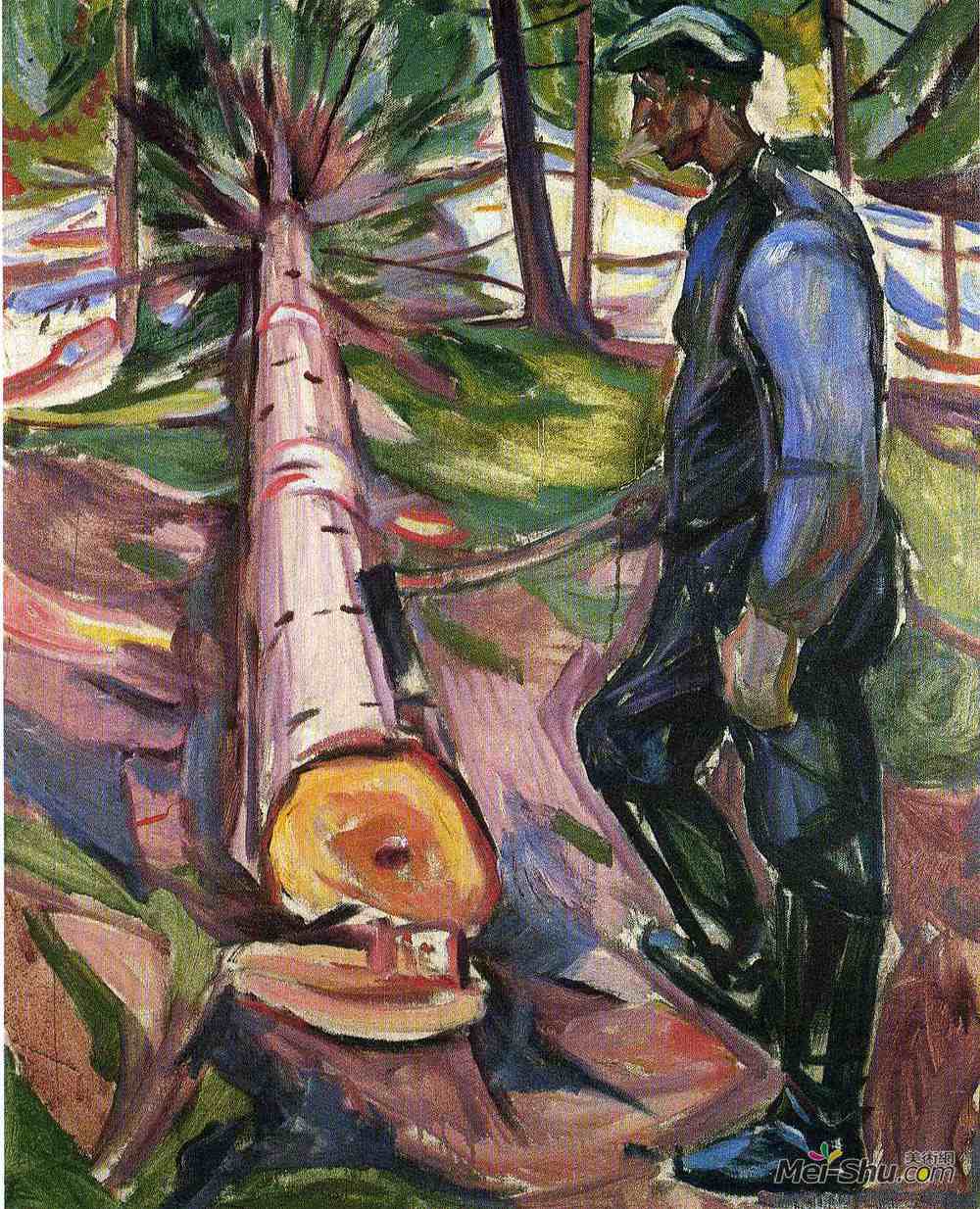 爱德华·蒙克(Edvard Munch)高清作品《伐木工人》
