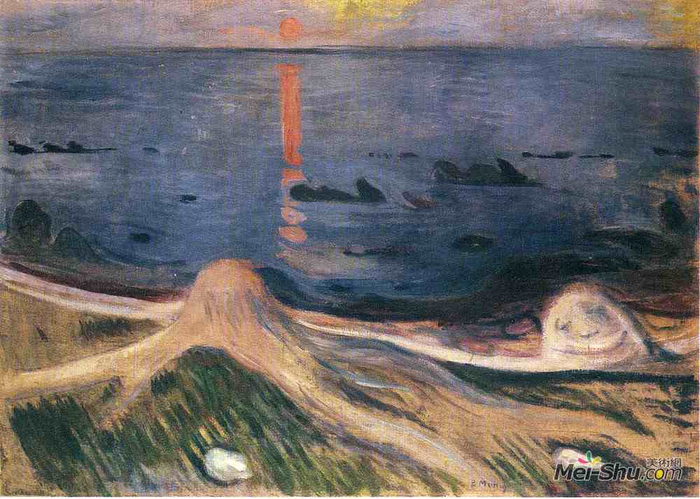 爱德华·蒙克(Edvard Munch)高清作品《夏夜之谜》