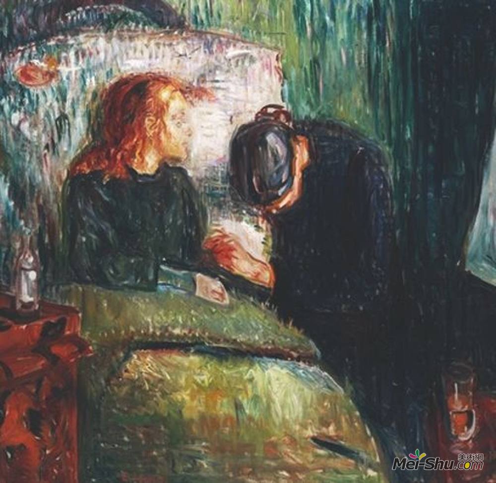 爱德华·蒙克(Edvard Munch)高清作品《生病的孩子（以后）》