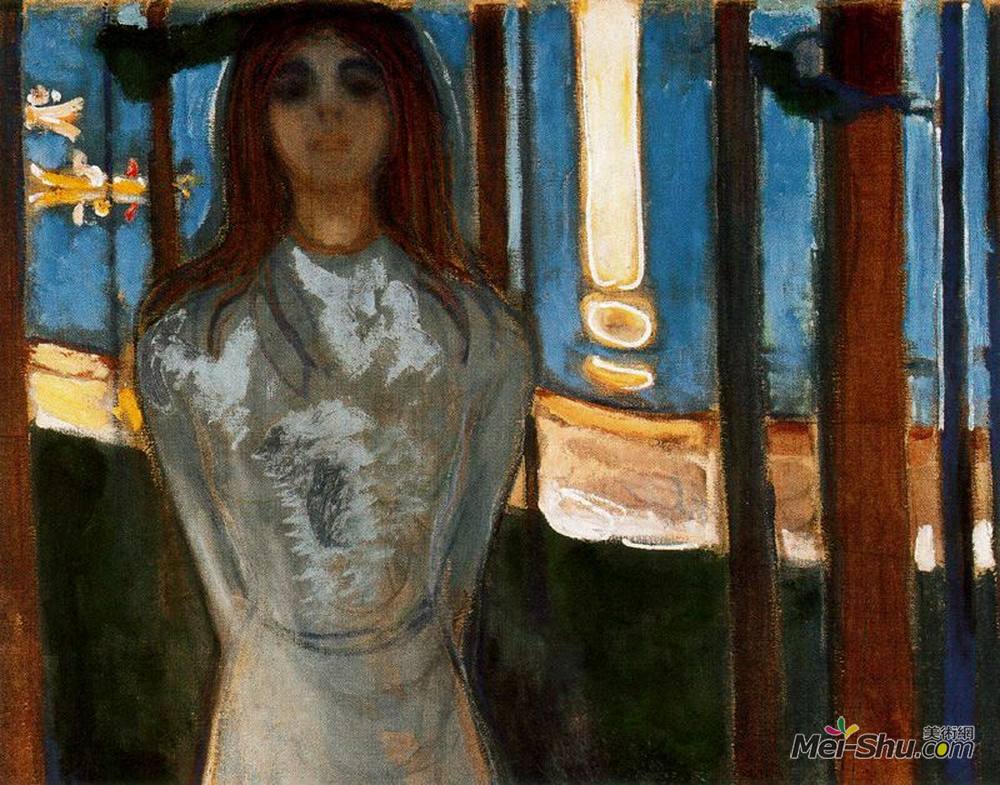 爱德华·蒙克(Edvard Munch)高清作品《声音/夏夜》