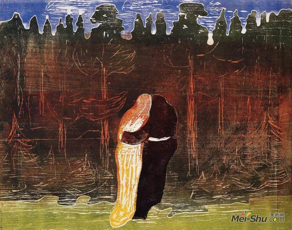 爱德华·蒙克(Edvard Munch)高清作品《Towards the Forest II》