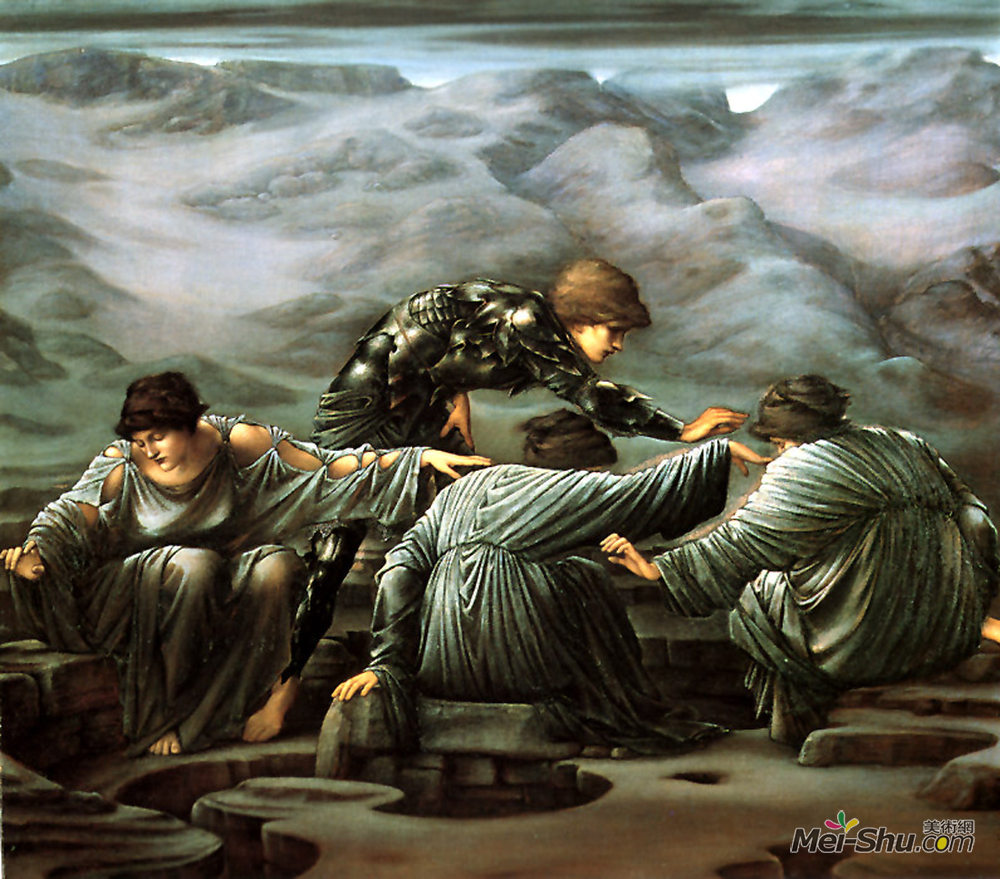 爱德华·伯尔尼·琼斯(Edward Burne-Jones)高清作品《Perseus And The Graiae》