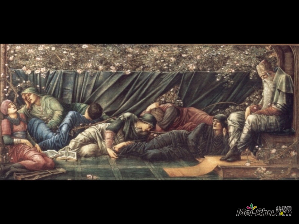 《荆棘蔷薇:会议室》爱德华·伯尔尼·琼斯(edward burne-jones)高清