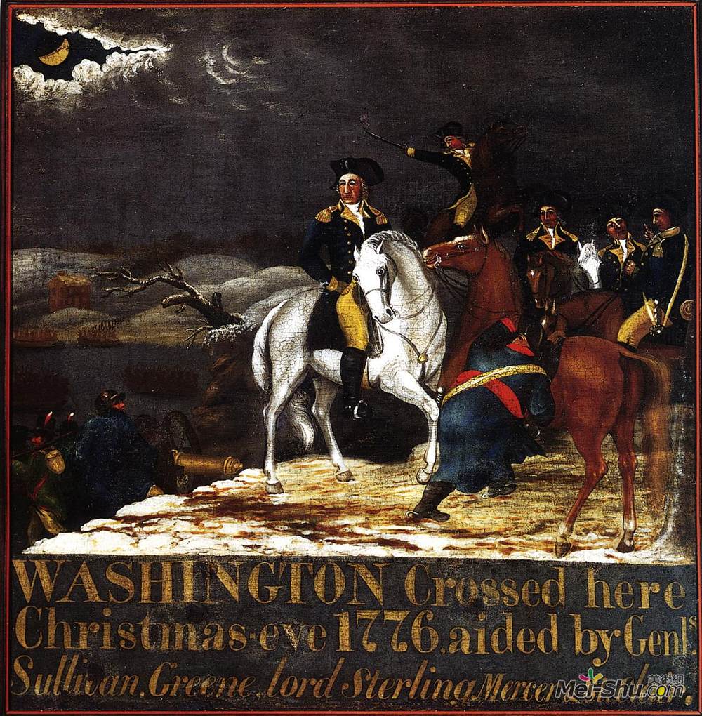 爱德华·希克斯(Edward Hicks)高清作品《Washington at the Deleware》