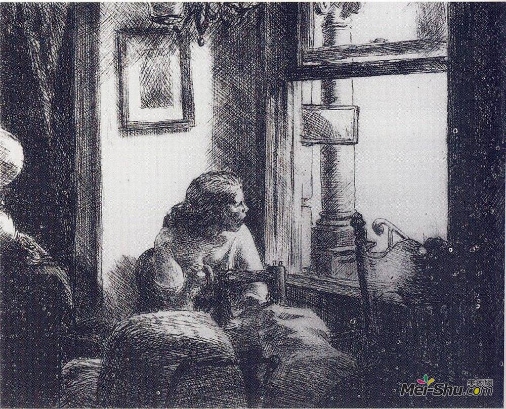 爱德华·霍普(Edward Hopper)高清作品《东侧室内》