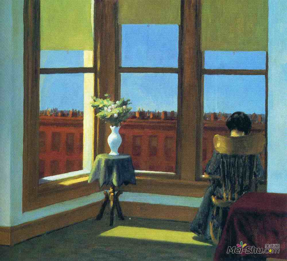 爱德华·霍普(Edward Hopper)高清作品《布鲁克林区的房间》