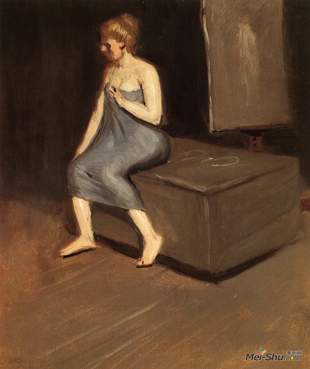 爱德华·霍普(Edward Hopper)高清作品《模特坐》