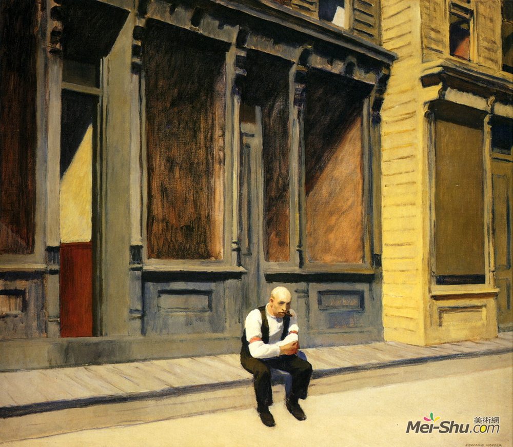 爱德华·霍普(Edward Hopper)高清作品《星期日》