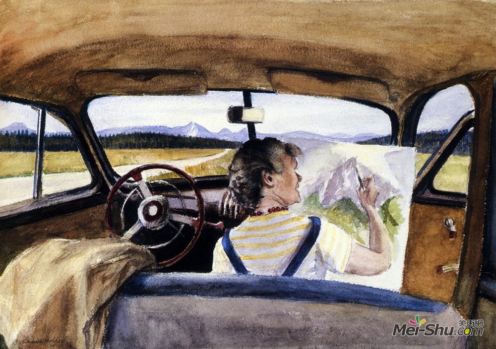 爱德华·霍普(Edward Hopper)高清作品《怀俄明的乔》
