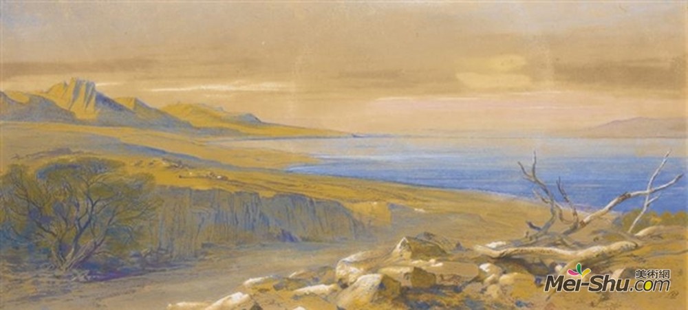 爱德华·里尔(Edward Lear)高清作品《死海，约旦》