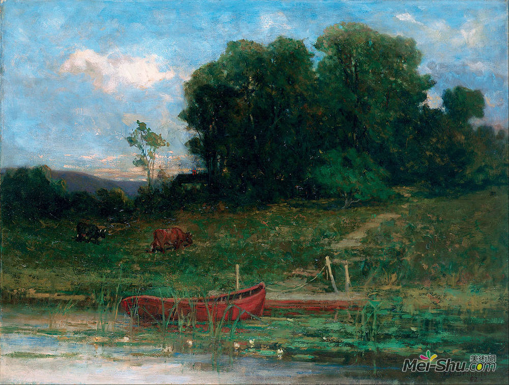爱德华·米切尔·班尼斯特(Edward Mitchell Bannister)高清作品《农场着陆》