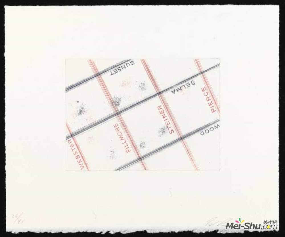 爱德华·鲁斯查(Edward Ruscha)高清作品《Pierce (from Los Francisco San Angeles portfolio)》