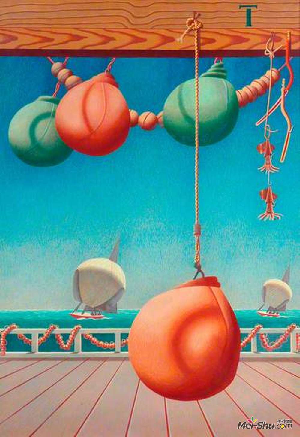 爱德华·沃兹沃思(Edward Wadsworth)高清作品《悬垂的》