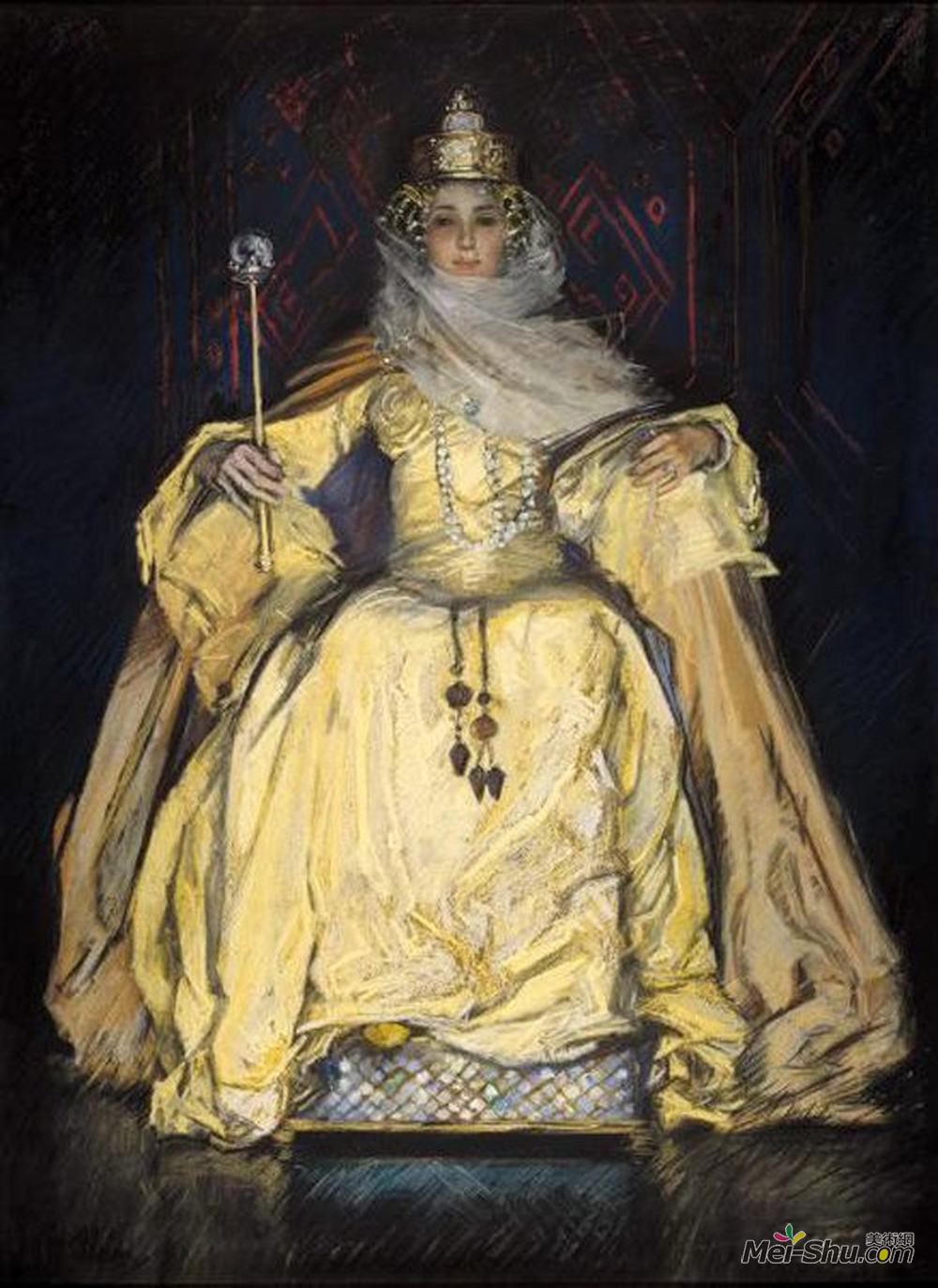 埃德温·奥斯汀·艾比(Edwin Austin Abbey)高清作品《未知标题》