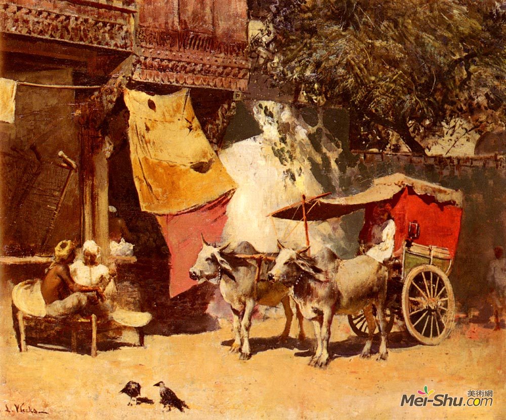 埃德温·罗德·威克斯(Edwin Lord Weeks)高清作品《An Indian Gharry》