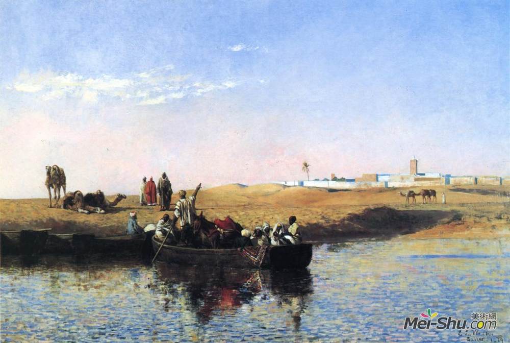 埃德温·罗德·威克斯(Edwin Lord Weeks)高清作品《摩洛哥现场拍卖》