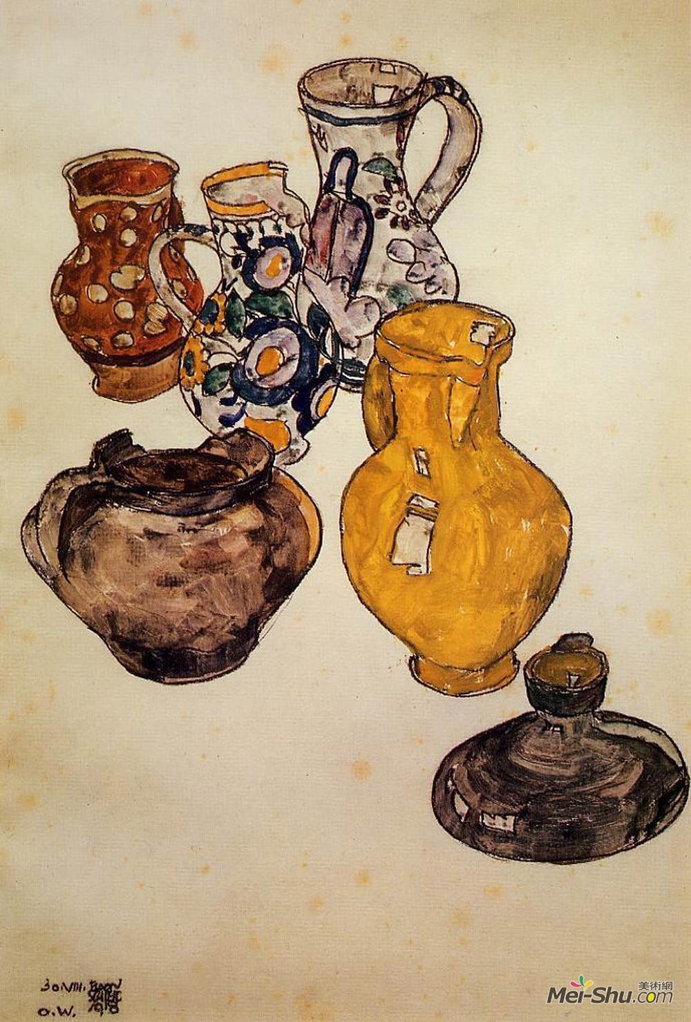埃贡·席勒(Egon Schiele)高清作品《陶瓷》