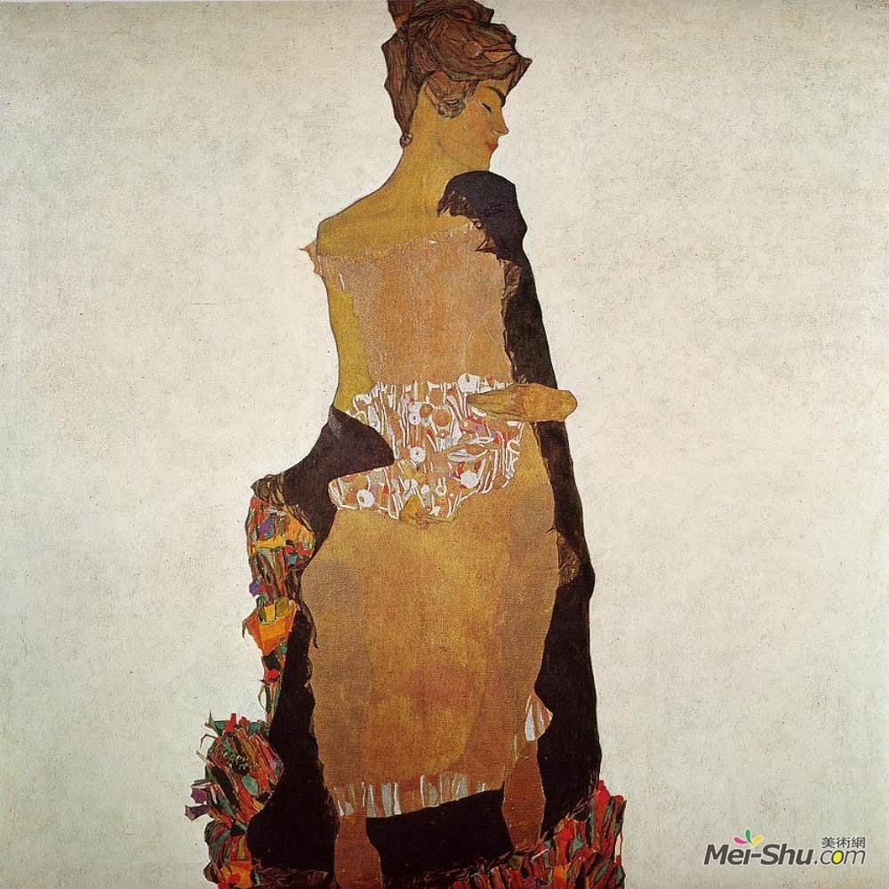 埃贡·席勒(Egon Schiele)高清作品《格蒂席勒的肖像》