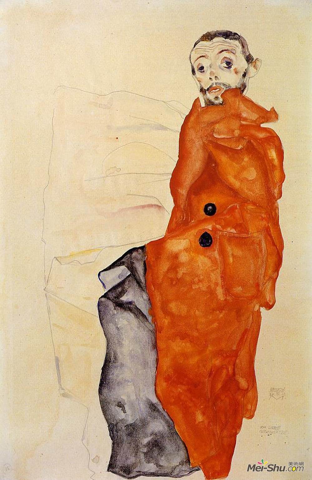 埃贡·席勒(Egon Schiele)高清作品《我喜欢反义词》