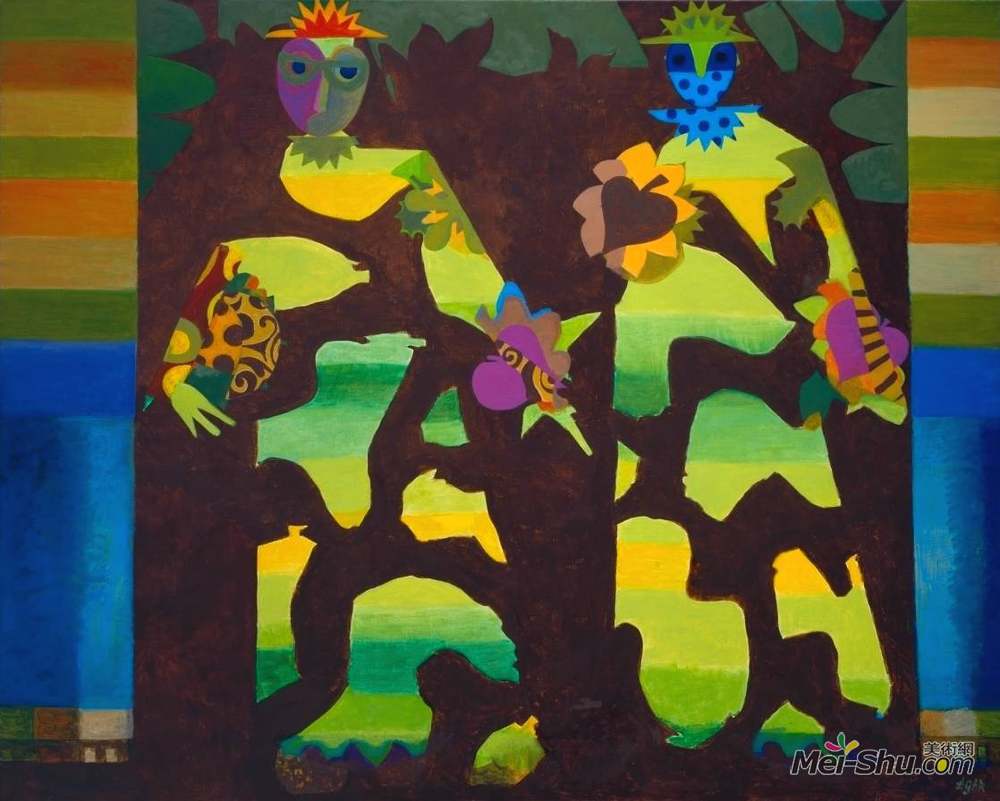 艾林·阿加尔(Eileen Agar)高清作品《花园里的人物》