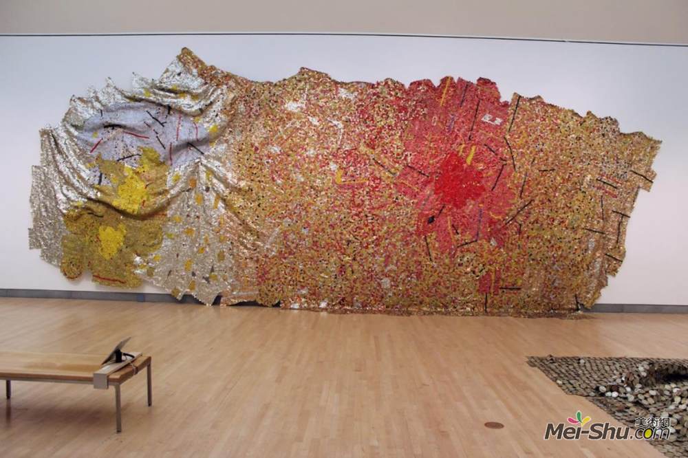 艾尔·安纳祖(El Anatsui)高清作品《引力与格瑞丝》